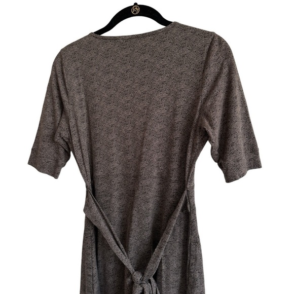 Toad & Co Cue Wrap Cafe Dress, Buffalo Herringbone Print, Size S - Picture 6 of 8